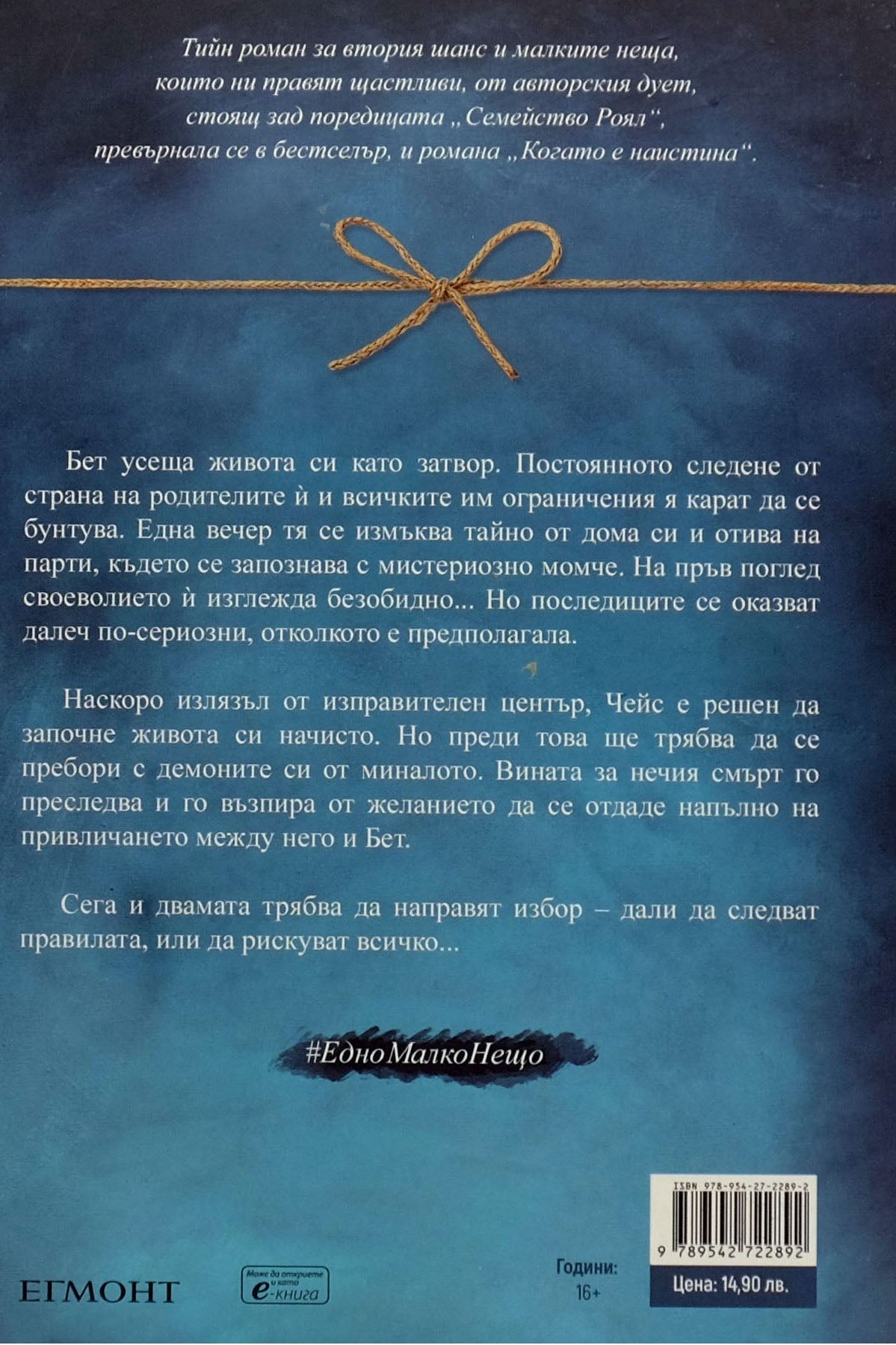 Едно малко нещо - Ерин Уот - задна корица