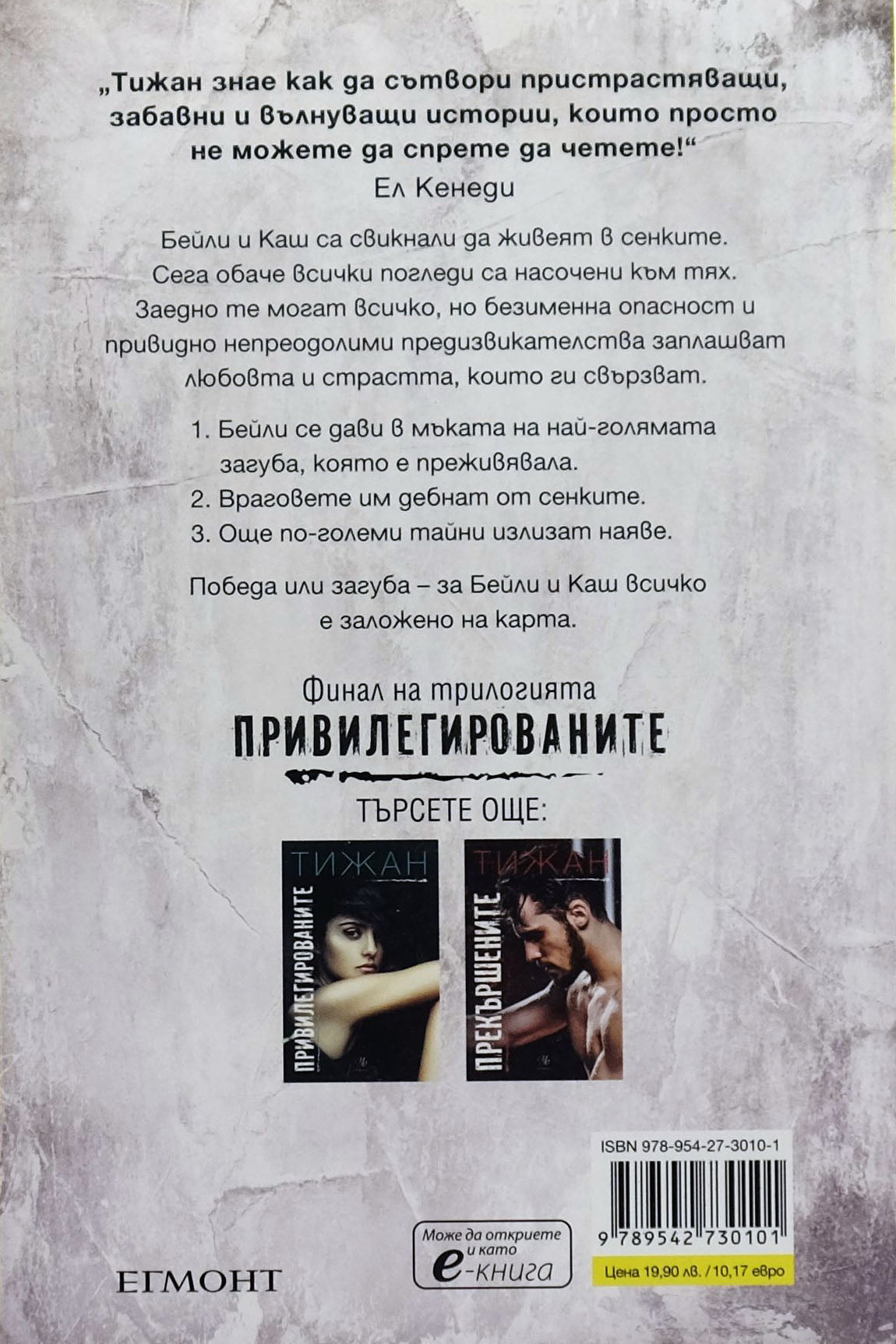 Отмъстените - Тижан - задна корица